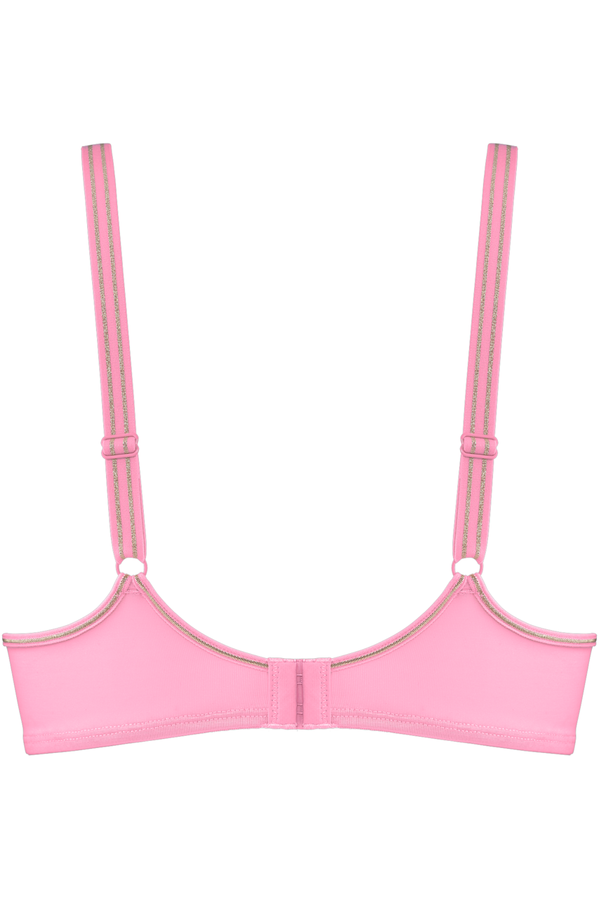 rebel heartpush up bra | pink and gold