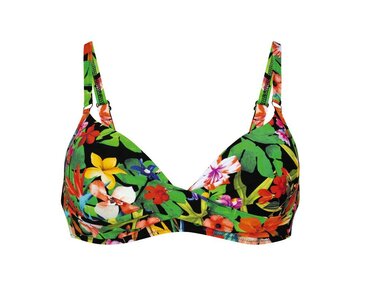 Rosa Faia Wild Garden Bikini Zwart/Bloem