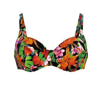 Rosa Faia Wild Garden Bikini Federica Zwart-Gebloemd